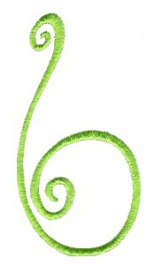 Swirly Alphabet Number 6