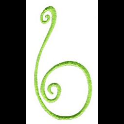 Swirly Alphabet Number 6