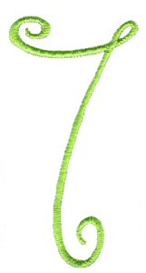 Swirly Alphabet Number 7