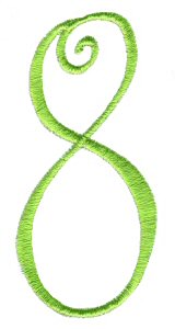 Swirly Alphabet Number 8