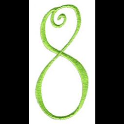 Swirly Alphabet Number 8