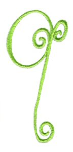 Swirly Alphabet Number 9