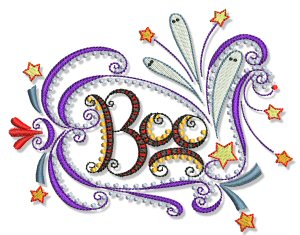 Swirly Halloween Doodads 5x7 4