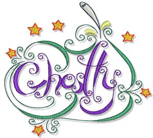 Swirly Halloween Doodads 5x7 8