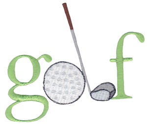 Golf Word Art