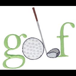 Golf Word Art