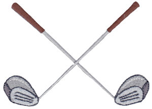 Crossed Golf Clubs