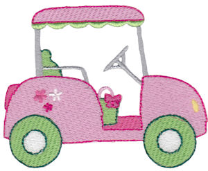 Filled Stitch Ladies Golf Cart