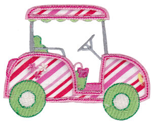 Applique Ladies Golf Cart