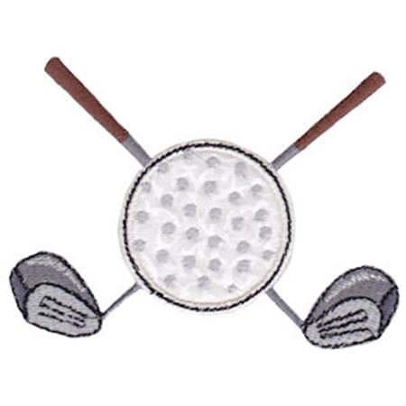 Applique Golf Clubs And Ball