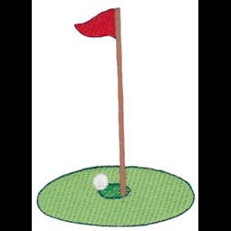 Filled Stitch Golf Green