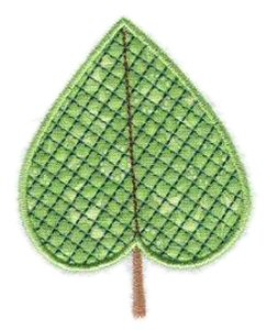 Applique Heart Leaf