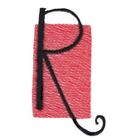 Tiny Blocks Alphabet Capital R - Bunnycup Embroidery