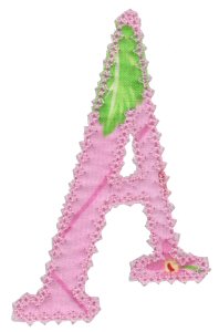 Vintage Delicious Applique Alphabet a