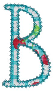 Vintage Delicious Applique Alphabet b