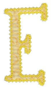 Vintage Delicious Applique Alphabet e