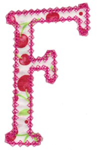 Vintage Delicious Applique Alphabet f