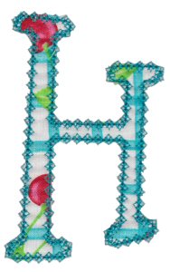 Vintage Delicious Applique Alphabet h