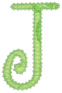 Vintage Delicious Applique Alphabet j