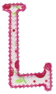 Vintage Delicious Applique Alphabet l