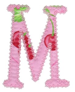 Vintage Delicious Applique Alphabet m