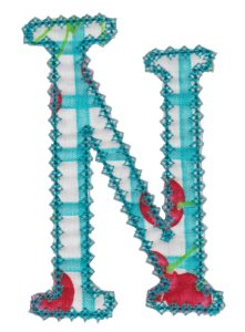 Vintage Delicious Applique Alphabet n