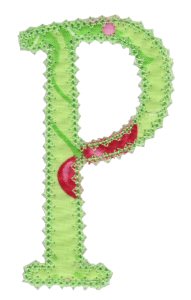 Vintage Delicious Applique Alphabet p