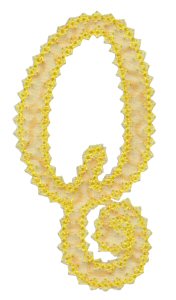 Vintage Delicious Applique Alphabet q