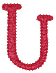 Vintage Delicious Applique Alphabet u