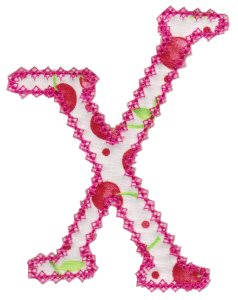 Vintage Delicious Applique Alphabet x