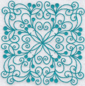 Wavy Quilt Blocks Redwork 3