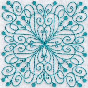 Wavy Quilt Blocks Redwork 5