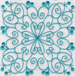 Wavy Quilt Blocks Redwork 6