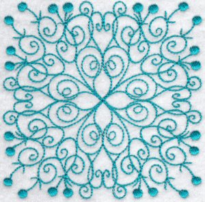 Wavy Quilt Blocks Redwork 8