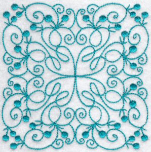 Wavy Quilt Blocks Redwork 9
