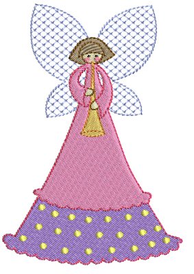 Machine Embroidery Designs | Whimsical Angels 5x7 | Bunnycup Embroidery