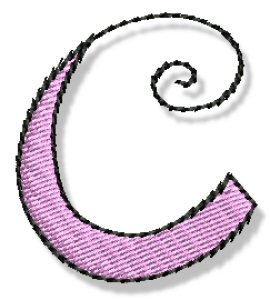 Whimsy Alphabet Lower Case C