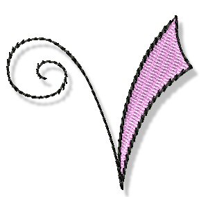 Whimsy Alphabet Lower Case V