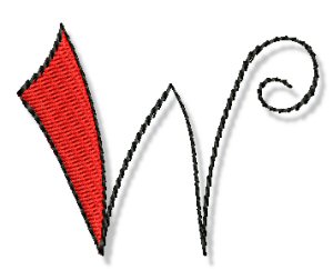 Whimsy Alphabet Lower Case W