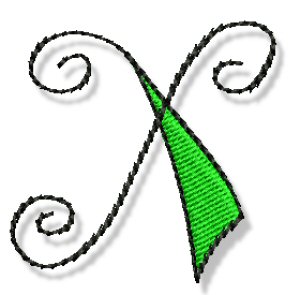 Whimsy Alphabet Lower Case X