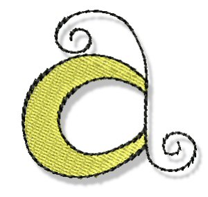 Whimsy Alphabet Lower Case A