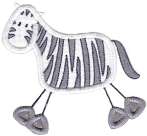 Zebra Stick Animal Applique