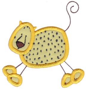 Cheetah Stick Animal Applique