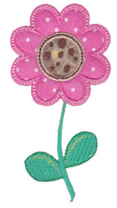 Pink Flower Applique