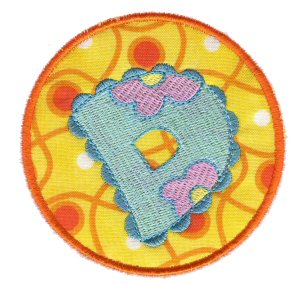 Button Applique Alphabet D