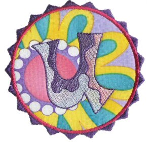 Button Applique Alphabet U