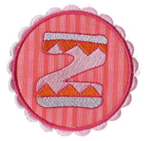 Button Applique Alphabet Z