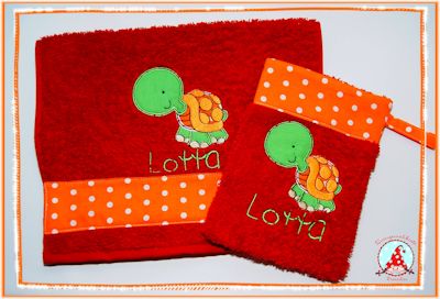 Frans Reptiles Applique Towel Set