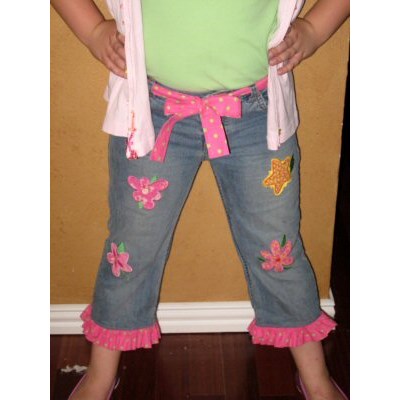 Joanns Funky Flower Applique Girls Jeans