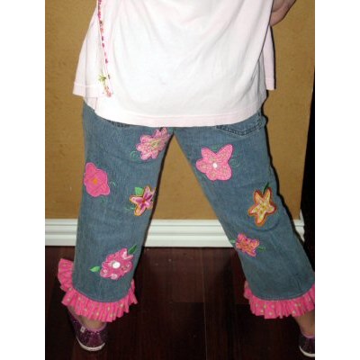 Joanns Funky Flower Applique Girls Jeans